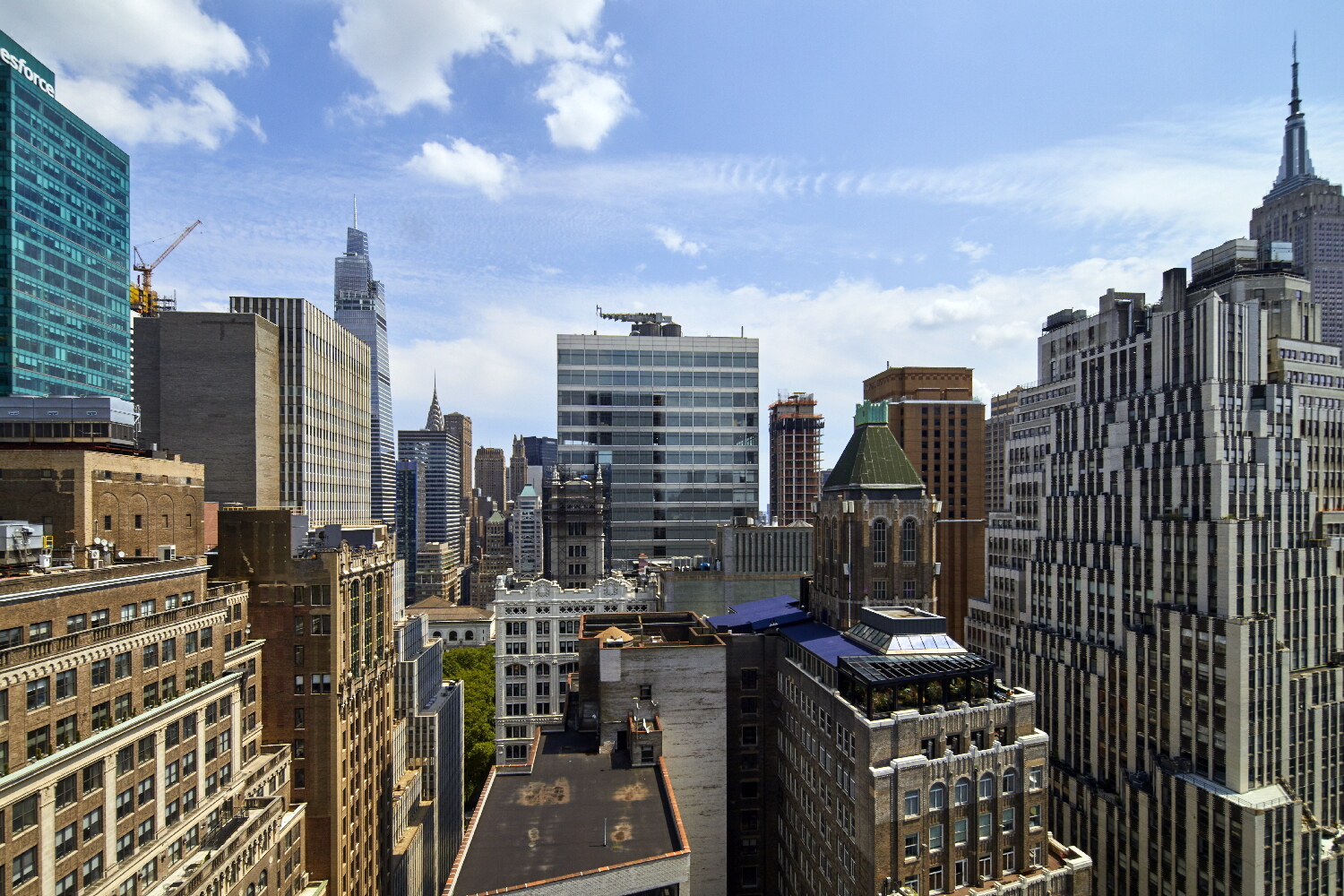 Day time view of the city from 1411 Broadway